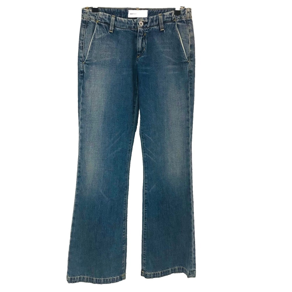 Y2K Paper Denim Cloth Womens Flare Jeans Ring Japan Denim 30x34.25 Flap USA 28‎